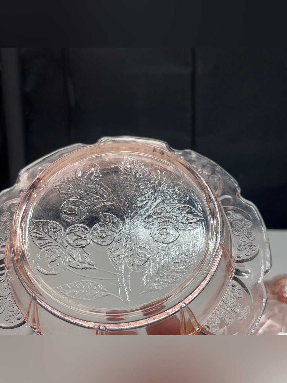 Jeannette Pink Cherry Blossom Butter Dish With Lid - Picture 5 of 9